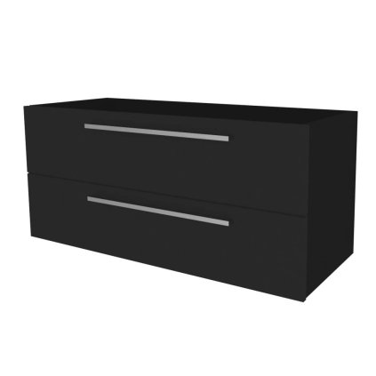 Mereo, Mereo Bino, kúpeľňová skrinka 121 cm, Multidecor, Čierna Supermat, MER-CN693SCIPM