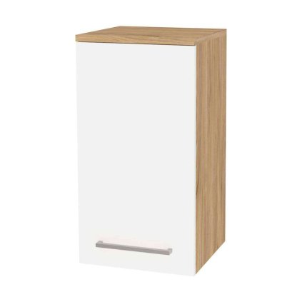 Mereo, Mereo Bino kúpeľňová skrinka horná 63 cm, ľavá, Multidecor, Jaseň horský, MER-CN695JASH