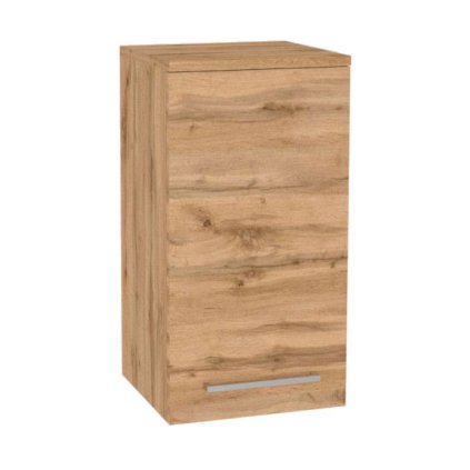 Mereo, Mereo Bino kúpeľňová skrinka horná 63 cm, ľavá, Multidecor, Dub Wotan, MER-CN695DWOT