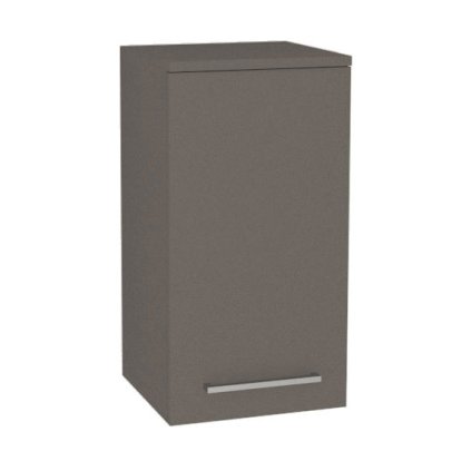 Mereo, Mereo Bino kúpeľňová skrinka horná 63 cm, ľavá, Multidecor, Lávovo sivá, MER-CN695LAS1