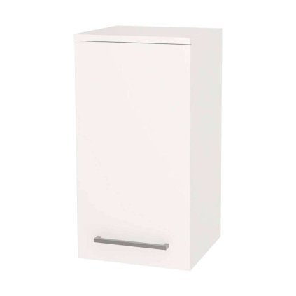 Mereo, Mereo Bino kúpeľňová skrinka horná 63 cm, ľavá, Multidecor, Biela vysoký lesk perlička, MER-CN695BIEL