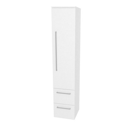 Mereo, Mereo Bino, kúpeľňová skrinka vysoká 163 cm, pravá, Multidecor, Biela Arctic, MER-CN698BIAA