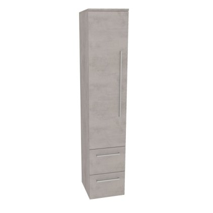 Mereo, Mereo Bino, kúpeľňová skrinka vysoká 163 cm, ľavá, Multidecor, Chromix strieborný, MER-CN697ACST