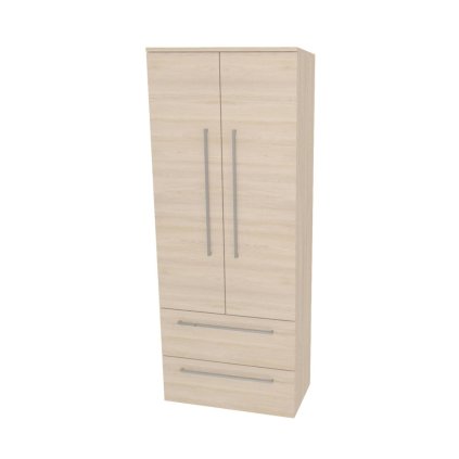 Mereo Bino, kúpeľňová skrinka vysoká 163 cm, dvojitá, Multidecor, Javor Hard šampanský, MER-CN699JHS2