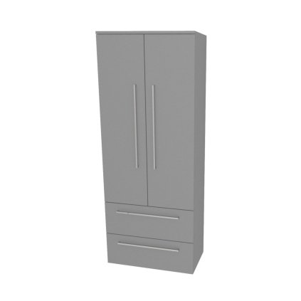 Mereo, Mereo Bino, kúpeľňová skrinka vysoká 163 cm, dvojitá, Multidecor, Šedá supermat, MER-CN699SEDA