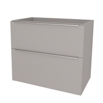 Mereo, Mereo Mailo, kúpeľňová skrinka 81 cm, chróm madlo, Multidecor, Arktická sivá, MER-CN591SARS1