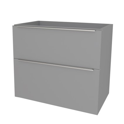 Mereo, Mereo Mailo, kúpeľňová skrinka 81 cm, chróm madlo, Multidecor, Šedá supermat, MER-CN591SSEDA