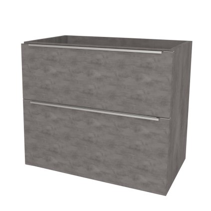 Mereo, Mereo Mailo, kúpeľňová skrinka 81 cm, chróm madlo, Multidecor, Betón tmavosivý, MER-CN591SBET2