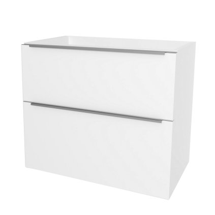 Mereo, Mereo Mailo, kúpeľňová skrinka 81 cm, chróm madlo, Multidecor, Biela vysoký lesk perlička, MER-CN591SBIEL
