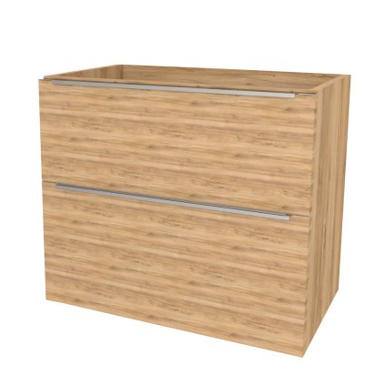 Mereo, Mereo Mailo, kúpeľňová skrinka 61 cm, chróm madlo, Multidecor, Orech Pacifik prírodný, MER-CN590SOPP2
