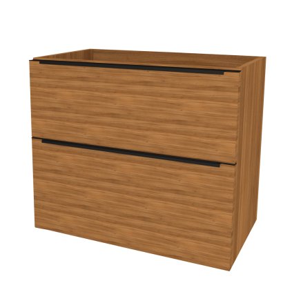 Mereo, Mereo Mailo, kúpeľňová skrinka 61 cm, čierne madlo, Multidecor, Orech Dijon prírodný, MER-CN590SBODP1