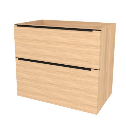 Mereo Mailo, kúpeľňová skrinka 61 cm, čierne madlo, Multidecor, Dub Sand Barbera, MER-CN590SBDSB1