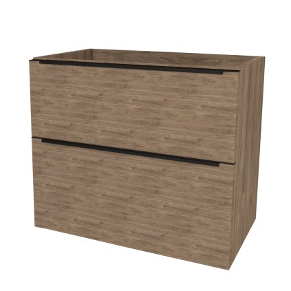 Mereo, Mereo Mailo, kúpeľňová skrinka 61 cm, čierne madlo, Multidecor, Dark Rockford Hic, MER-CN590SBDRH1