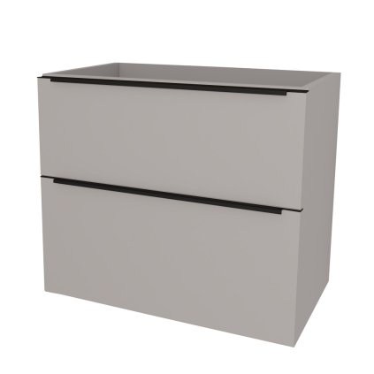 Mereo Mailo, kúpeľňová skrinka 61 cm, čierne madlo, Multidecor, Arktická sivá, MER-CN590SBARS1