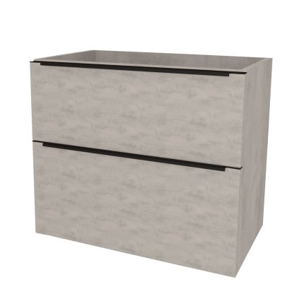 Mereo Mailo, kúpeľňová skrinka 61 cm, čierne madlo, Multidecor, Chromix strieborný, MER-CN590SBACST