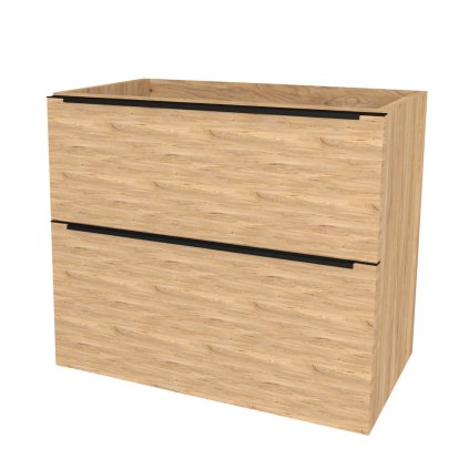 Mereo Mailo, kúpeľňová skrinka 101 cm, čierne madlo, Multidecor, Jaseň horský, MER-CN592SBJASH