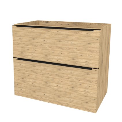 Mereo, Mereo Mailo, kúpeľňová skrinka 101 cm, čierne madlo, Multidecor, Dub San remo sand, MER-CN592SBDSAN