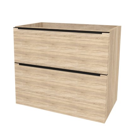 Mereo, Mereo Mailo, kúpeľňová skrinka 101 cm, čierne madlo, Multidecor, Dub Bardolino, MER-CN592SBDBAR