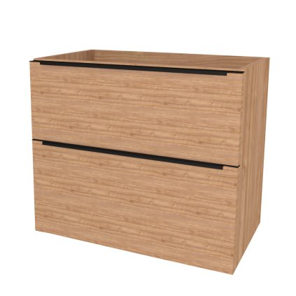 Mereo, Mereo Mailo, kúpeľňová skrinka 101 cm, čierne madlo, Multidecor, Light Select Walnut, MER-CN592SBLSW1