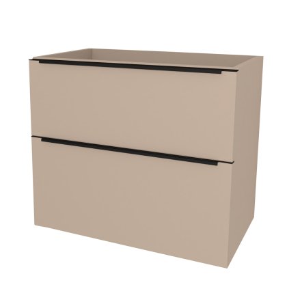 Mereo, Mereo Mailo, kúpeľňová skrinka 101 cm, čierne madlo, Multidecor, Šedý kameň, MER-CN592SBSEKA