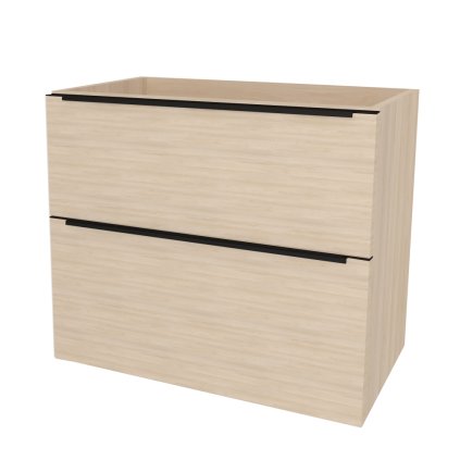 Mereo, Mereo Mailo, kúpeľňová skrinka 101 cm, čierne madlo, Multidecor, Javor Hard šampanský, MER-CN592SBJHS2