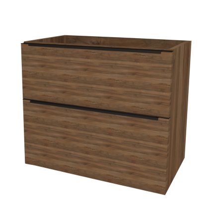 Mereo, Mereo Mailo, kúpeľňová skrinka 101 cm, čierne madlo, Multidecor, Orech Pacifik tabákový, MER-CN592SBOPT2