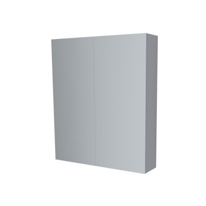 Mereo, Mereo Kúpeľňová zrkadlová skrinka 60 cm, galerka, 2 x dvierka, Multidecor, Šedá supermat, MER-CN798G62SEDA