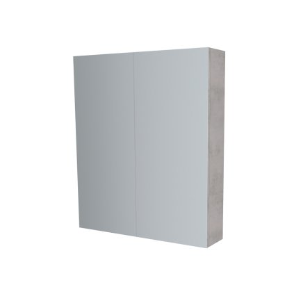 Mereo, Mereo Kúpeľňová zrkadlová skrinka 60 cm, galerka, 2 x dvierka, Multidecor, Chromix strieborný, MER-CN798G62ACST