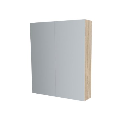 Mereo, Mereo Kúpeľňová zrkadlová skrinka 60 cm, galerka, 2 x dvierka, Multidecor, Dub Bardolino, MER-CN798G62DBAR