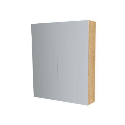 Mereo, Mereo Kúpeľňová zrkadlová skrinka 60 cm, galerka, 2 x dvierka, Multidecor, Dub Arlington, MER-CN798G62DARL
