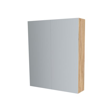 Mereo, Mereo Kúpeľňová zrkadlová skrinka 80 cm, galerka, 2 x dvierka, Multidecor, Jaseň horský, MER-CN798G82JASH