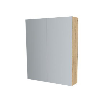 Mereo, Mereo Kúpeľňová zrkadlová skrinka 80 cm, galerka, 2 x dvierka, Multidecor, Dub San remo sand, MER-CN798G82DSAN