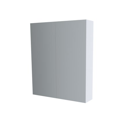 Mereo, Mereo Kúpeľňová zrkadlová skrinka 80 cm, galerka, 2 x dvierka, Multidecor, Biela Arctic, MER-CN798G82BIAA