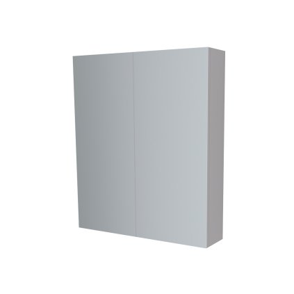 Mereo, Mereo Kúpeľňová zrkadlová skrinka 80 cm, galerka, 2 x dvierka, Multidecor, Arktická sivá, MER-CN798G82ARS1