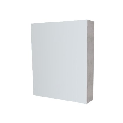Mereo, Mereo Kúpeľňová zrkadlová skrinka 60 cm, galerka, 1x dvierka ľavá, Multidecor, Chromix strieborný, MER-CN798G61ACST