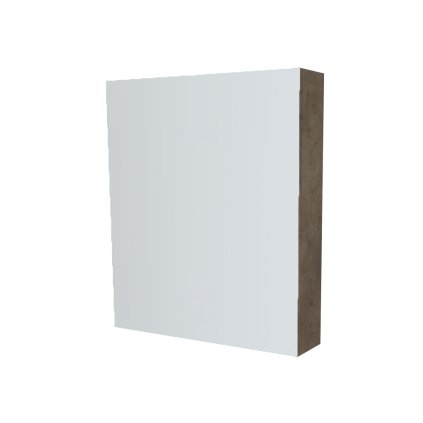 Mereo, Mereo Kúpeľňová zrkadlová skrinka 60 cm, galerka, 1x dvierka ľavá, Multidecor, Betón Chicago tmavosivý, MER-CN798G61BCS2