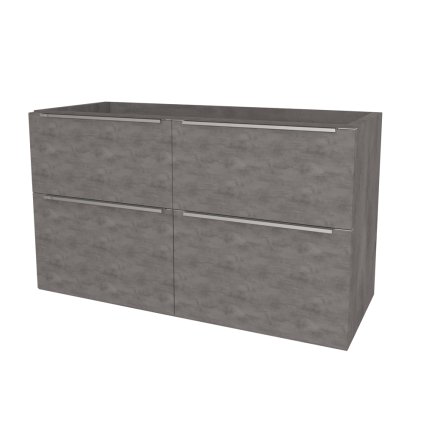 Mereo, Mereo Mailo, kúpeľňová skrinka 121 cm, chróm madlo, Multidecor, Betón tmavosivý, MER-CN593SBET2