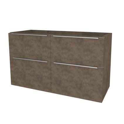Mereo, Mereo Mailo, kúpeľňová skrinka 121 cm, chróm madlo, Multidecor, Betón Chicago tmavosivý, MER-CN593SBCS2