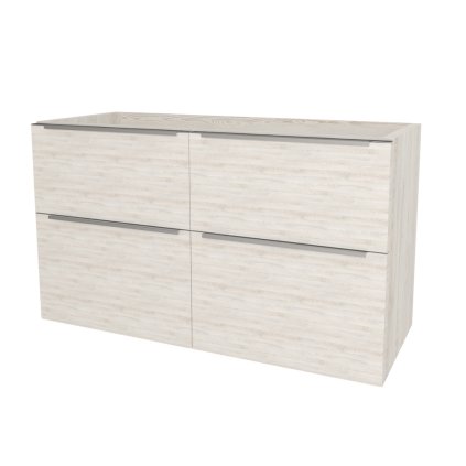 Mereo, Mereo Mailo, kúpeľňová skrinka 121 cm, chróm madlo, Multidecor, White Loft Pine, MER-CN593SWLP1