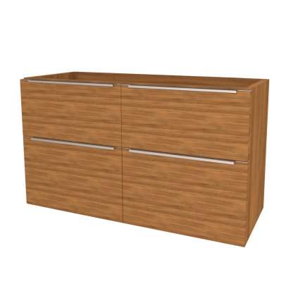 Mereo, Mereo Mailo, kúpeľňová skrinka 121 cm, chróm madlo, Multidecor, Orech Dijon prírodný, MER-CN593SODP1