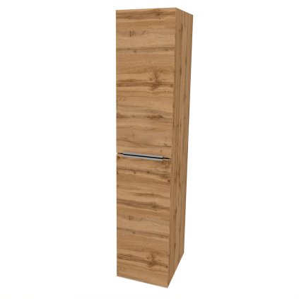 Mereo, Mereo Mailo, kúpeľňová skrinka vysoká 170 cm, chróm madlo, Multidecor, Dub Wotan, MER-CN594LPDWOT