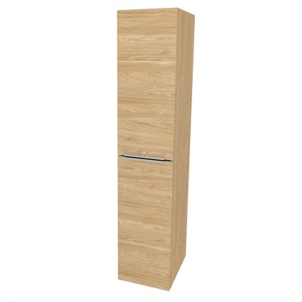 Mereo, Mereo Mailo, kúpeľňová skrinka vysoká 170 cm, chróm madlo, Multidecor, Dub olejovaný, MER-CN594LPDUO1