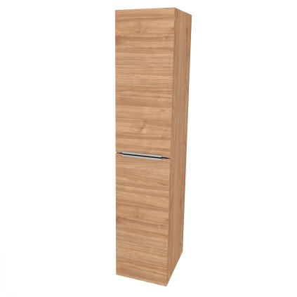 Mereo, Mereo Mailo, kúpeľňová skrinka vysoká 170 cm, chróm madlo, Multidecor, Light Select Walnut, MER-CN594LPLSW1