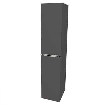 Mereo, Mereo Mailo, kúpeľňová skrinka vysoká 170 cm, chróm madlo, Multidecor, Šedá diamant, MER-CN594LPSEDD