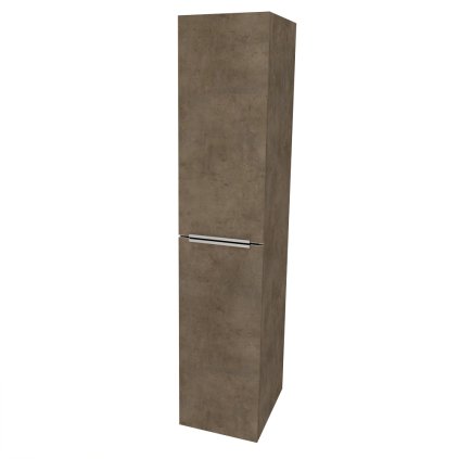Mereo, Mereo Mailo, kúpeľňová skrinka vysoká 170 cm, chróm madlo, Multidecor, Betón Chicago tmavosivý, MER-CN594LPBCS2