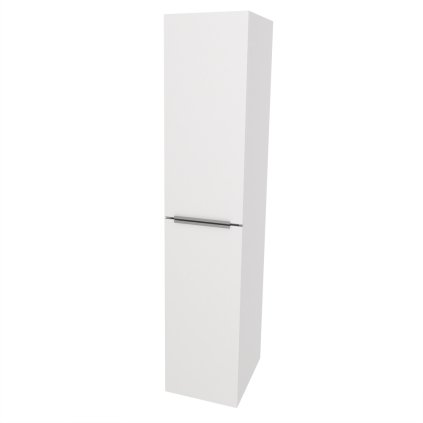 Mereo, Mereo Mailo, kúpeľňová skrinka vysoká 170 cm, chróm madlo, Multidecor, Biela vysoký lesk perlička, MER-CN594LPBIEL