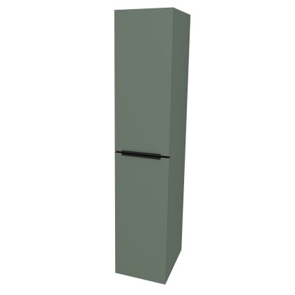 Mereo, Mereo Mailo, kúpeľňová skrinka vysoká 170 cm, čierne madlo, Multidecor, Zelená Verde, MER-CN594LPBZEV1