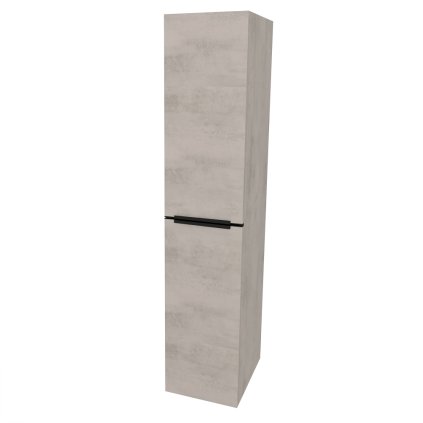 Mereo, Mereo Mailo, kúpeľňová skrinka vysoká 170 cm, čierne madlo, Multidecor, Chromix strieborný, MER-CN594LPBACST