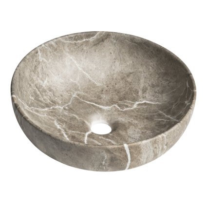 Sapho, RONDANE keramické umývadlo na dosku priemer 41cm, breccia marmor, AR435BM