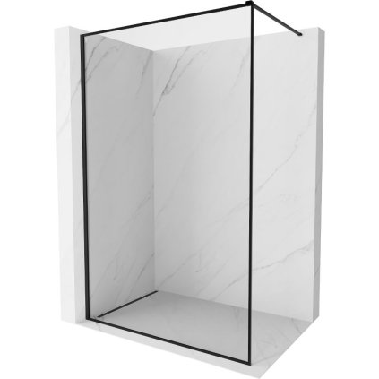 Mexen, Mexen Kioto-F sprchová stena s rámom 55 x 202 cm, 8 mm priehľadná, čierna - 800-055-104-70-00
